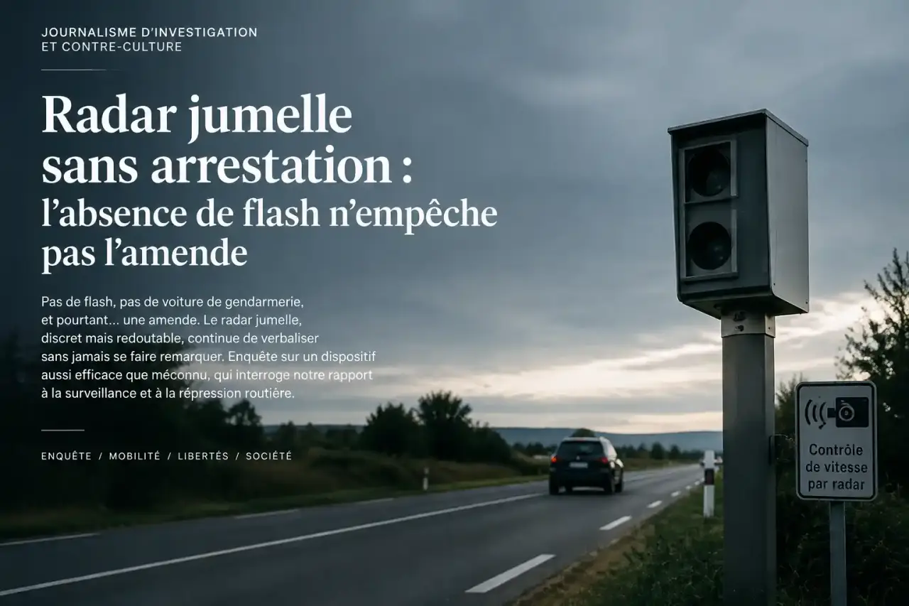 Radar jumelle sans arrestation : l’absence de flash n’empêche pas l’amende