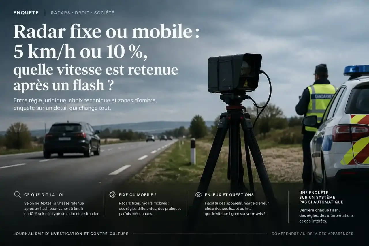 Radar fixe ou mobile : 5 km/h ou 10 %, quelle vitesse est retenue après un flash ?