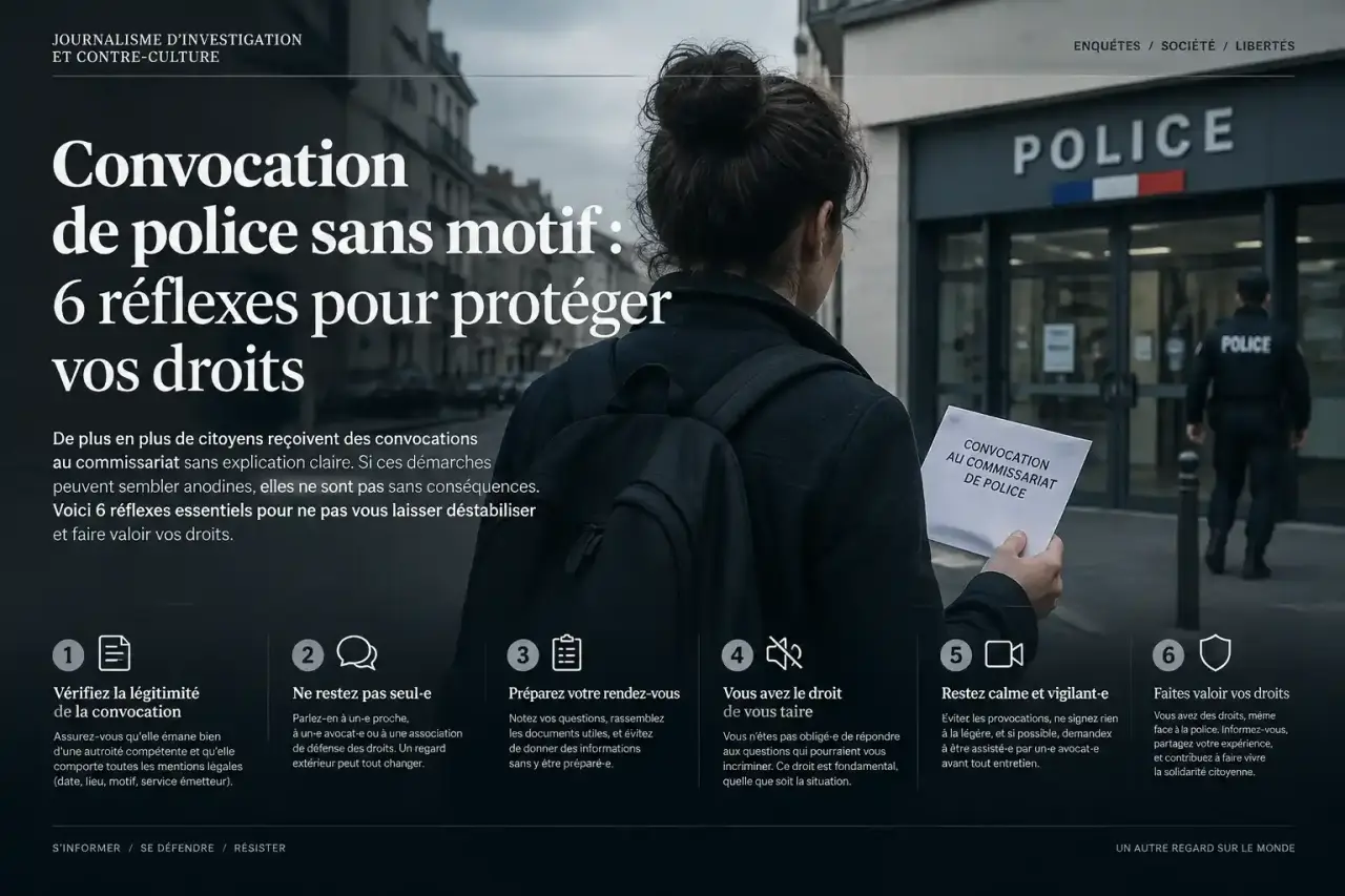 Convocation de police sans motif : 6 réflexes pour protéger vos droits